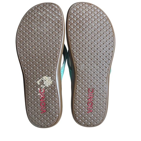 Vionic Tide Perf Tide Cassandra Sandals 11 Teal Blue Green Comfort Orthopedic - Picture 6 of 7